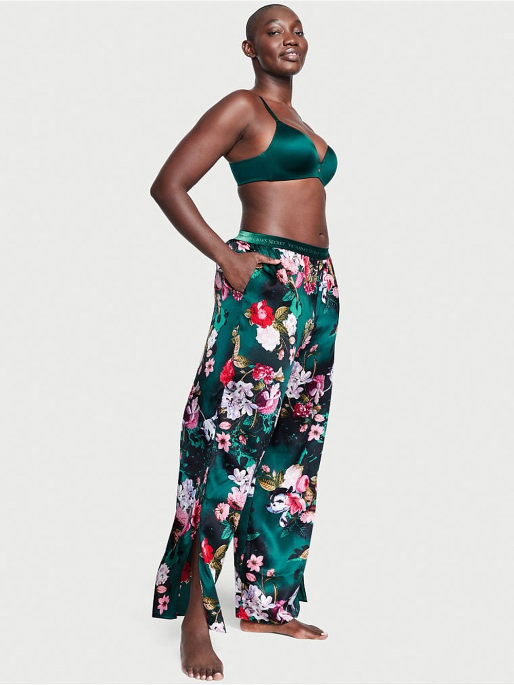 NEW: Silk Floral Wide-Leg Pajama Pants